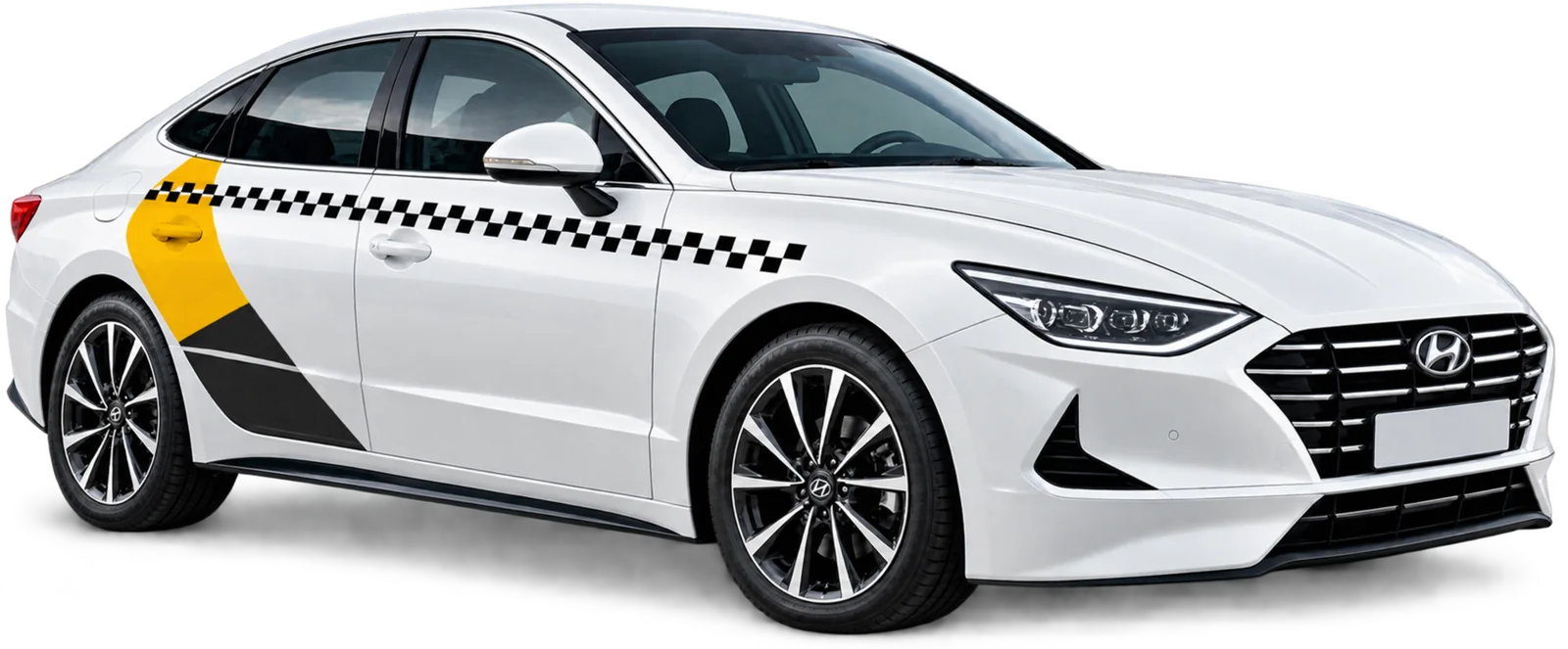 Hyundai Sonata в оклейке такси